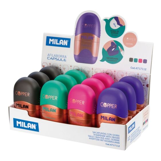 Sharpener & Eraser - Copper Edition 2 in 1 Sharpener & Eraser - (Milan)