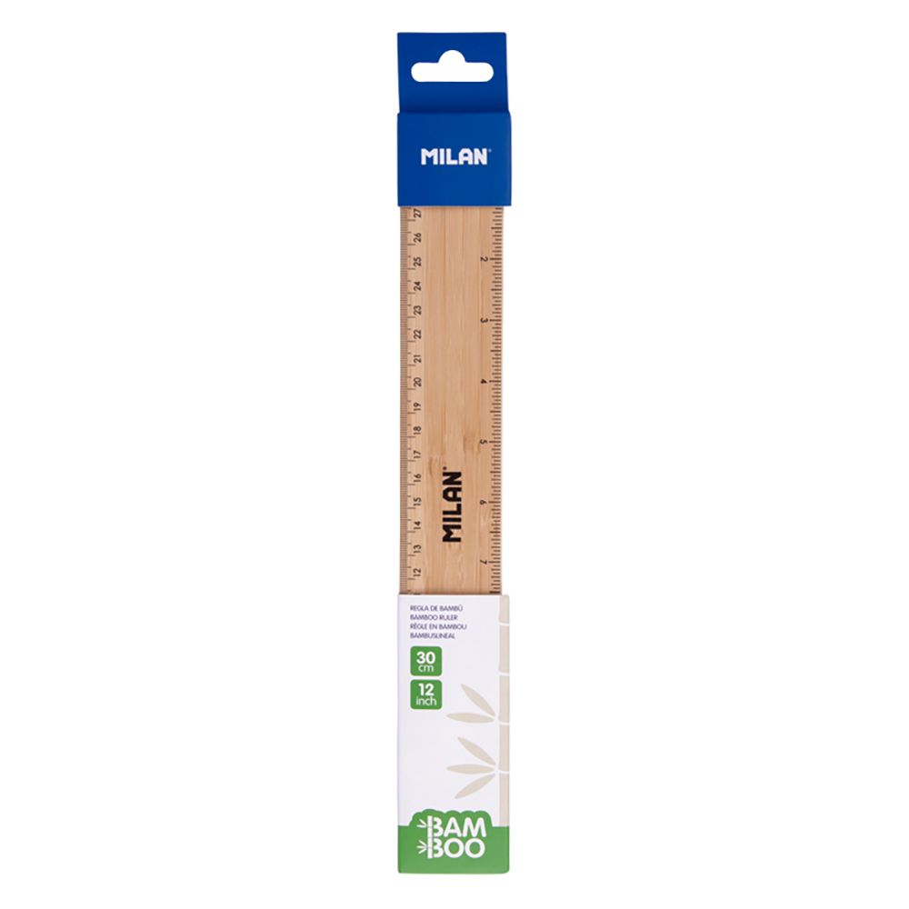 Rulers - 30cm Bamboo Ruler - (Milan)
