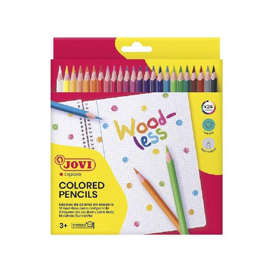 Colouring Pencils - Woodless Colour Pencils - (Jovi) - Pack of 24
