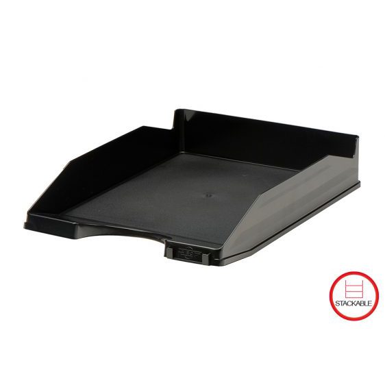 Paper Trays - Stackable Black Desk Tray - (Faibo)