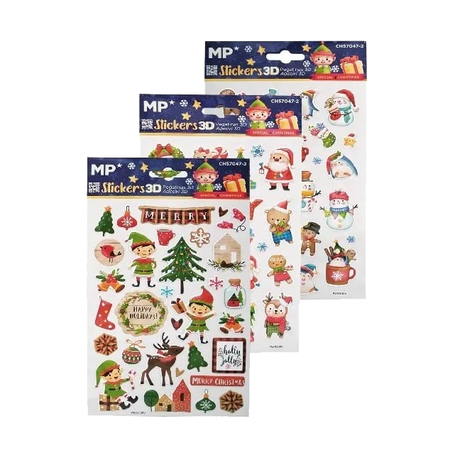 Stickers - Christmas 3D Stickers - (MP)