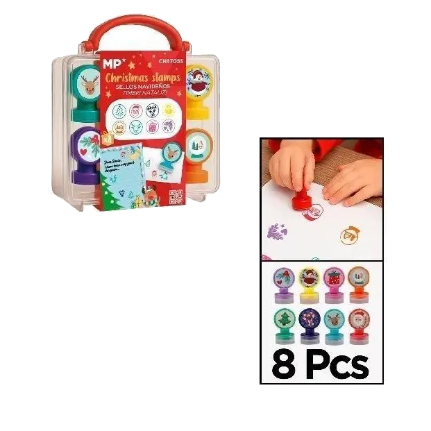 Stamps - Set of 8 Christmas Stamps In A Plastic Luggage - (MP)