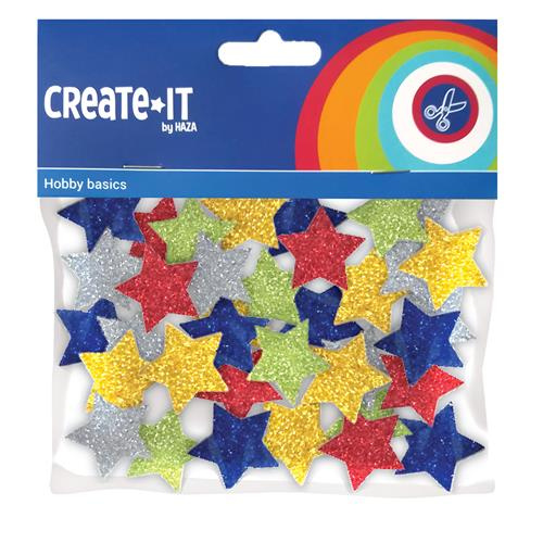 Stickers - Foam Glitter Stars - (Create-It)