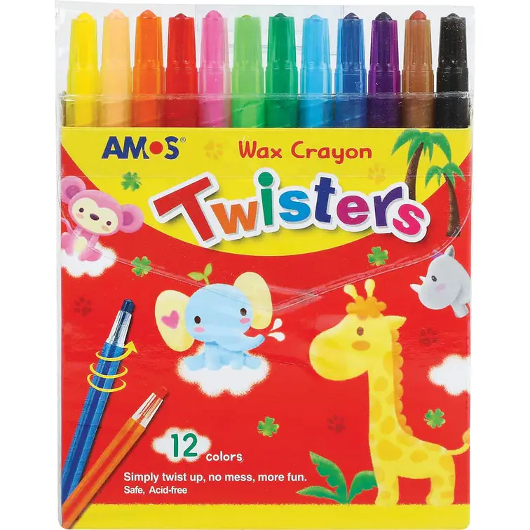 Crayons - Twisters Wax Crayons - (Amos)