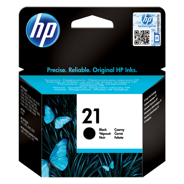 HP Printer Ink - Black and Color - HP 21 Blk