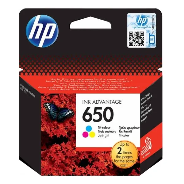 HP Printer Ink - Black and Color - HP 650 Clr