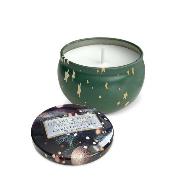 Heart & Home - Christmas Tin Candle Pine & Cedarwood