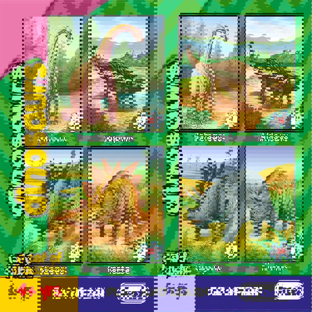 Frank - Play and Learn Set of Puzzles - Dinosaurs