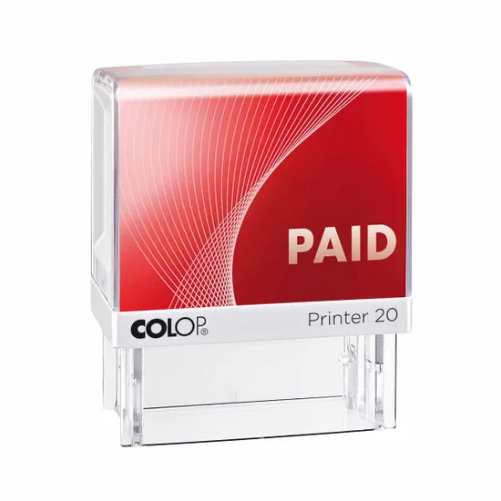 Self-Inking Stamps - Colop Paid Red Stamp - (Colop)