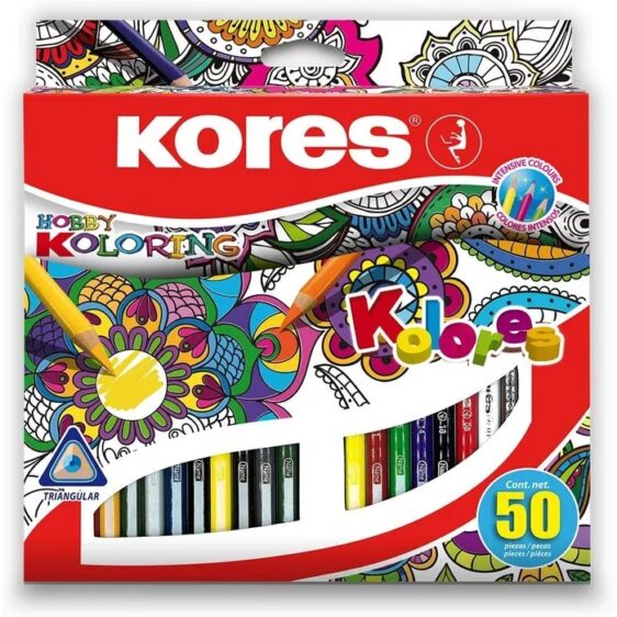 Colouring Pencils - Mandala Pencils Pack of 50 - (Kores)