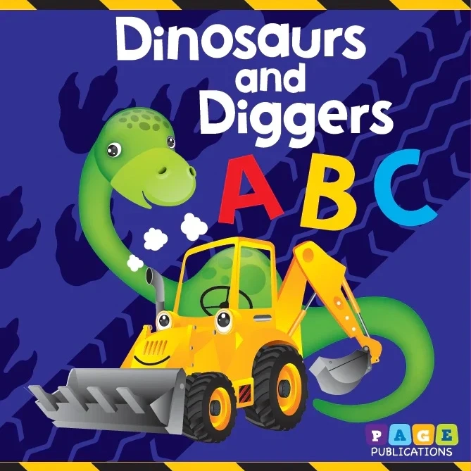 Books - Picture Book - (Page) - Dinosaurs and Diggers A B C
