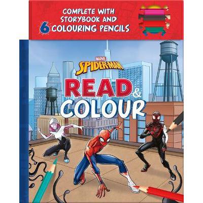 Colouring Books - Read and Colour Storybook - (Igloo Books) - Spider-Man