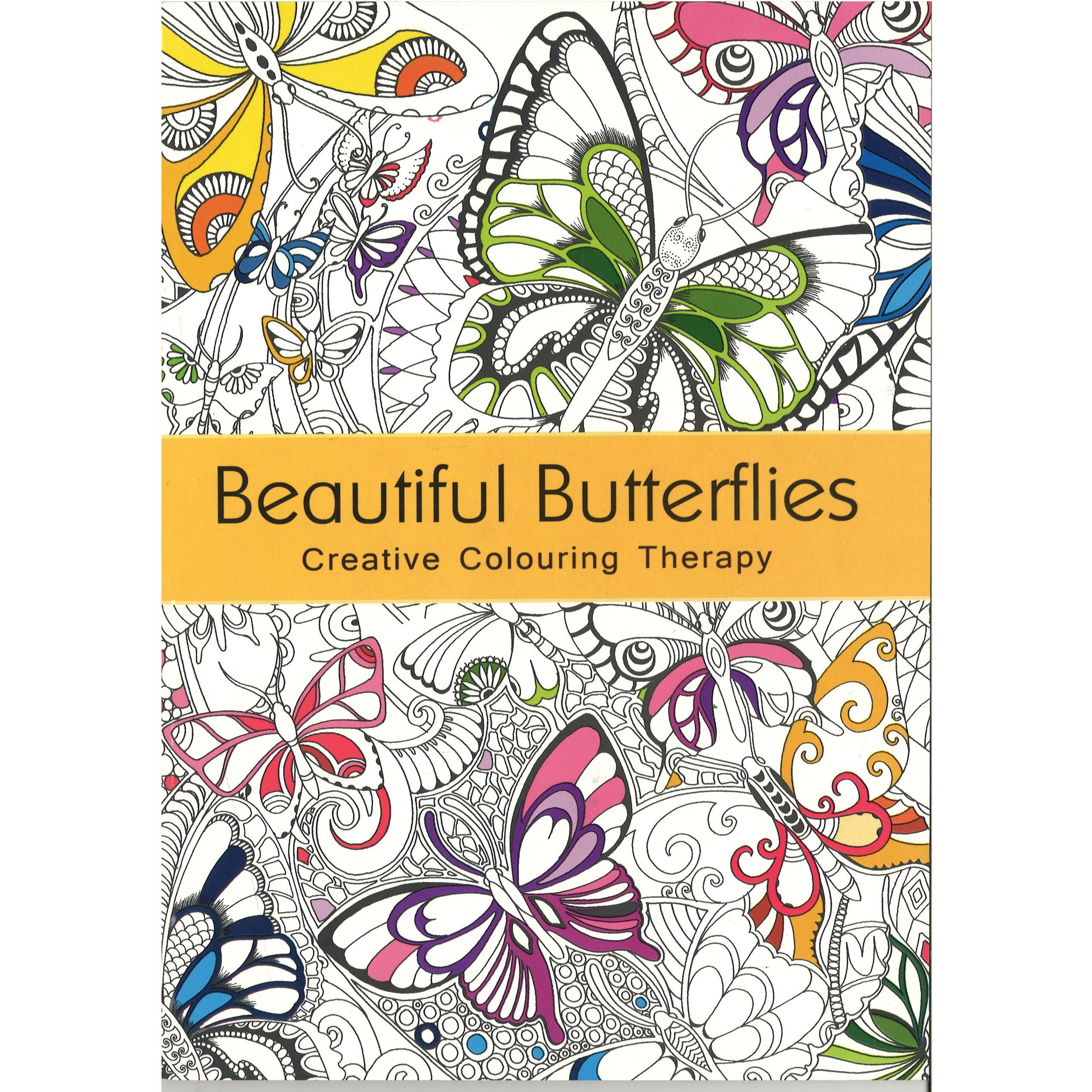 Adult Colouring Books - Mandala Adult Colouring Book - (Richard) - Beautiful Butterflies