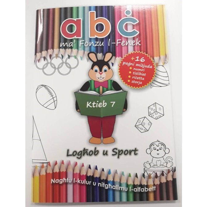 Colouring Books - A B C ma' Fonzu l-Fenek - 7 - Logħob u Sport
