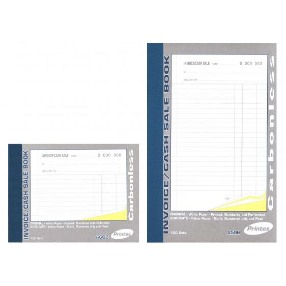 Invoice Books - Duplicate Invoice Book NCR - (Printex) - A6