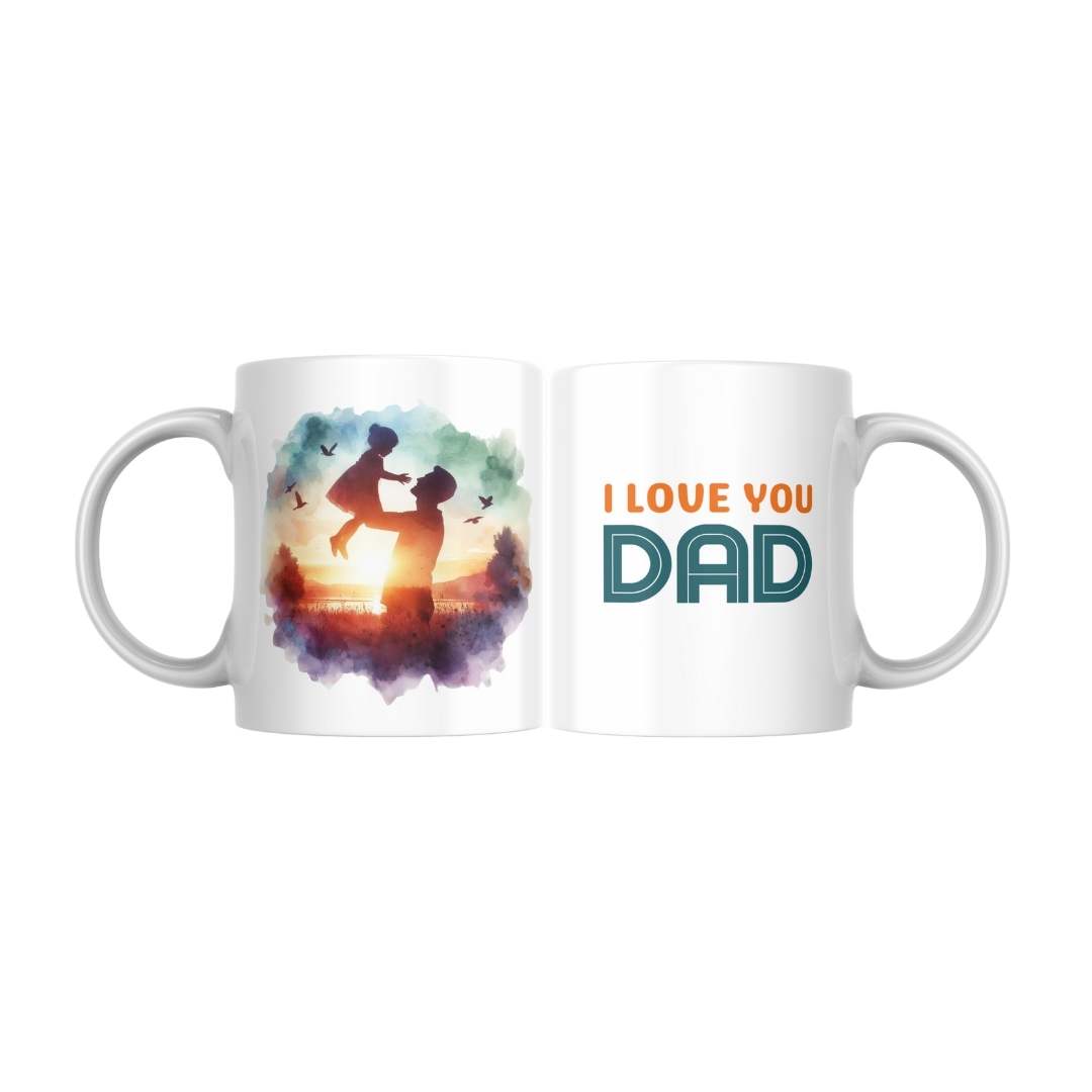 Father's Day - I Love You Dad (Girl) Mug