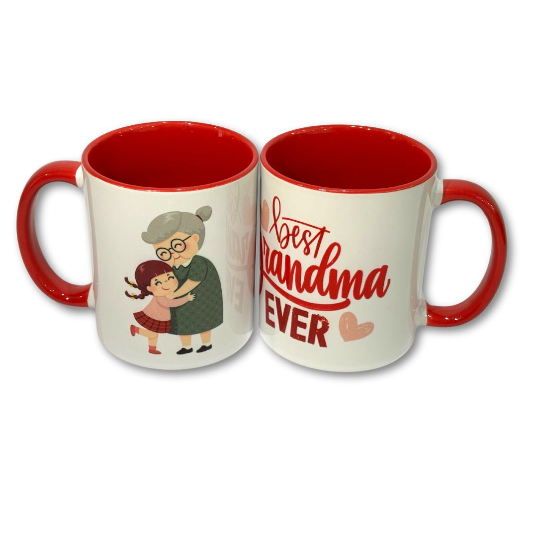 A Mug for Grandma - Red Mug Best Grandma Ever Girl Mug