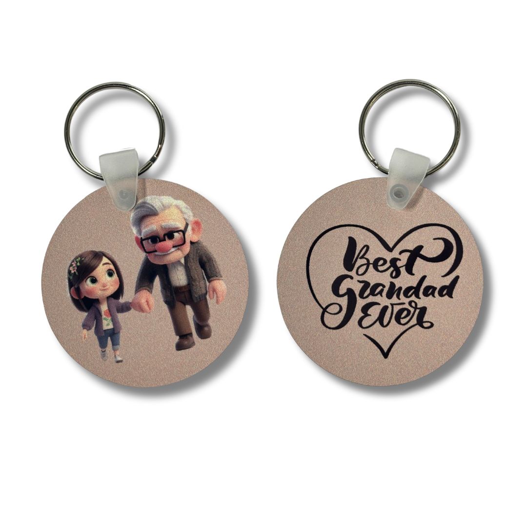 Father's Day - Best Grandpa Ever (Girl) Keyring