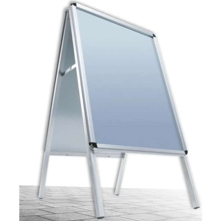 A-Board (2x A1 inserts) Pavement Display Board  - Silver