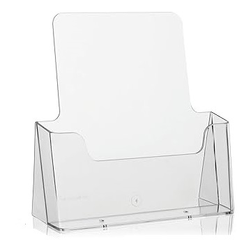 Transparent Acrylic Brochure Holder A4 1 Tier