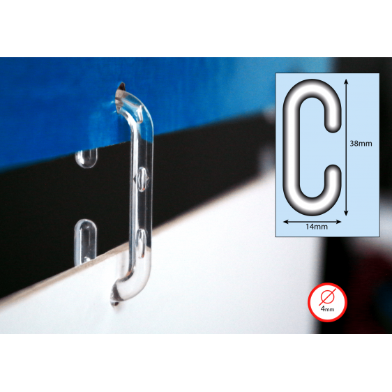 Transparent Plastic C Hook