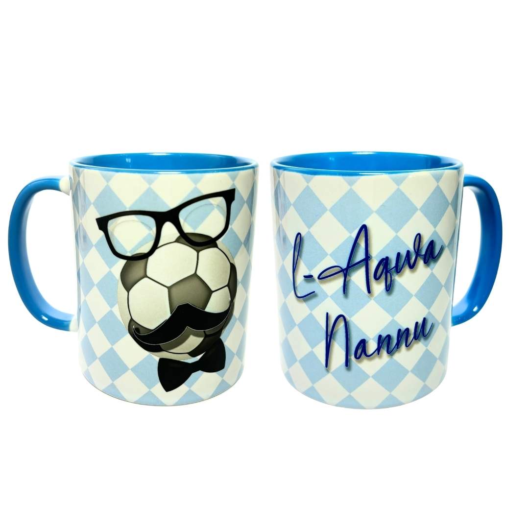 Father's Day - Football & Other Design Mugs - Blue - L-Aqwa Nannu