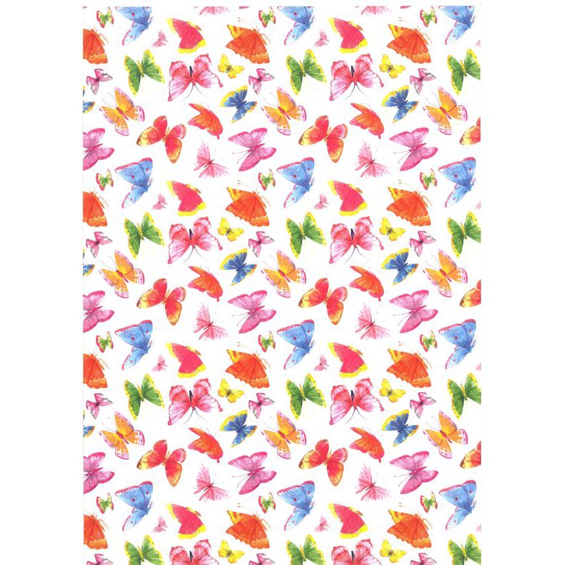 Cardboard Paper - A4 Patterned Card Stock - Butterfly