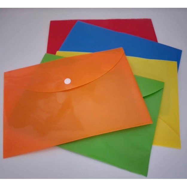 Folders - Solid Colour A5 Button Folder - Yellow