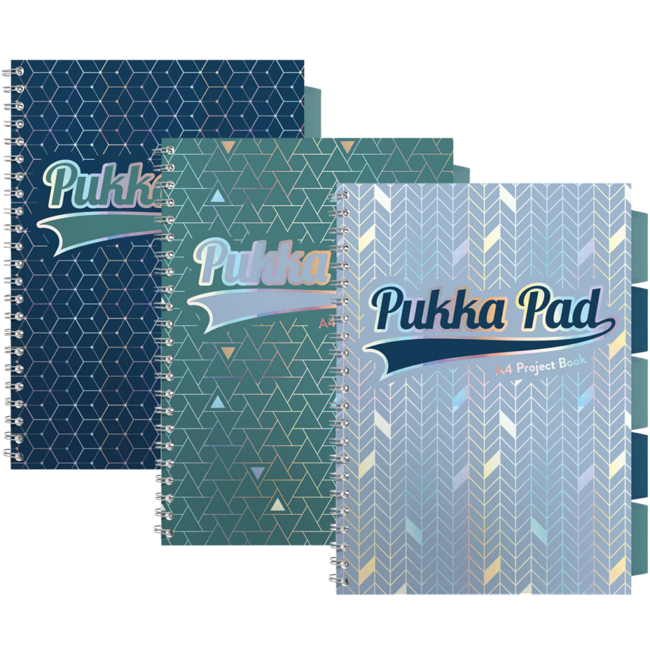 Refill Pads - A4 Wire Bound Refill Pad/Project Book with 5 plastic dividers - (Pukka Pad)