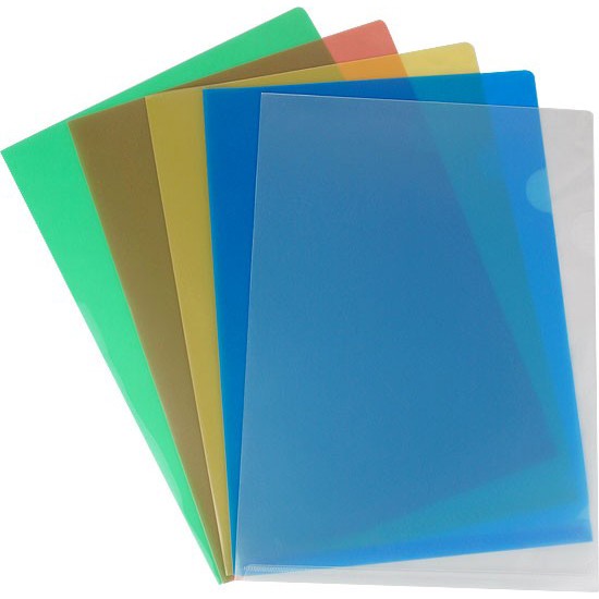 Folders - A4 Soft Transparent L Shape Folder - (Biela) - Orange