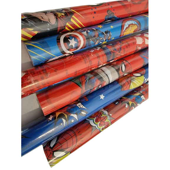 Covering - Gift Wrapping Paper Spiderman/Avengers - Marvel - Spiderman Blue