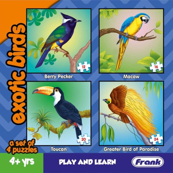 Puzzles - Play and Learn Set of Puzzles - (Frank) - Exotic Birds