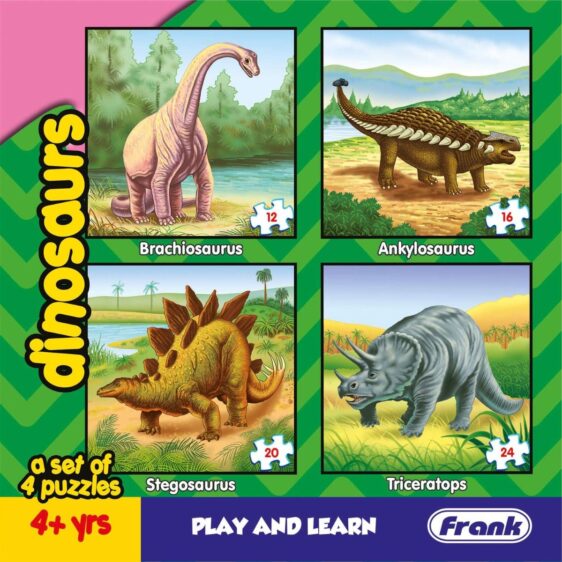 Puzzles - Play and Learn Set of Puzzles - (Frank) - Dinosaurs