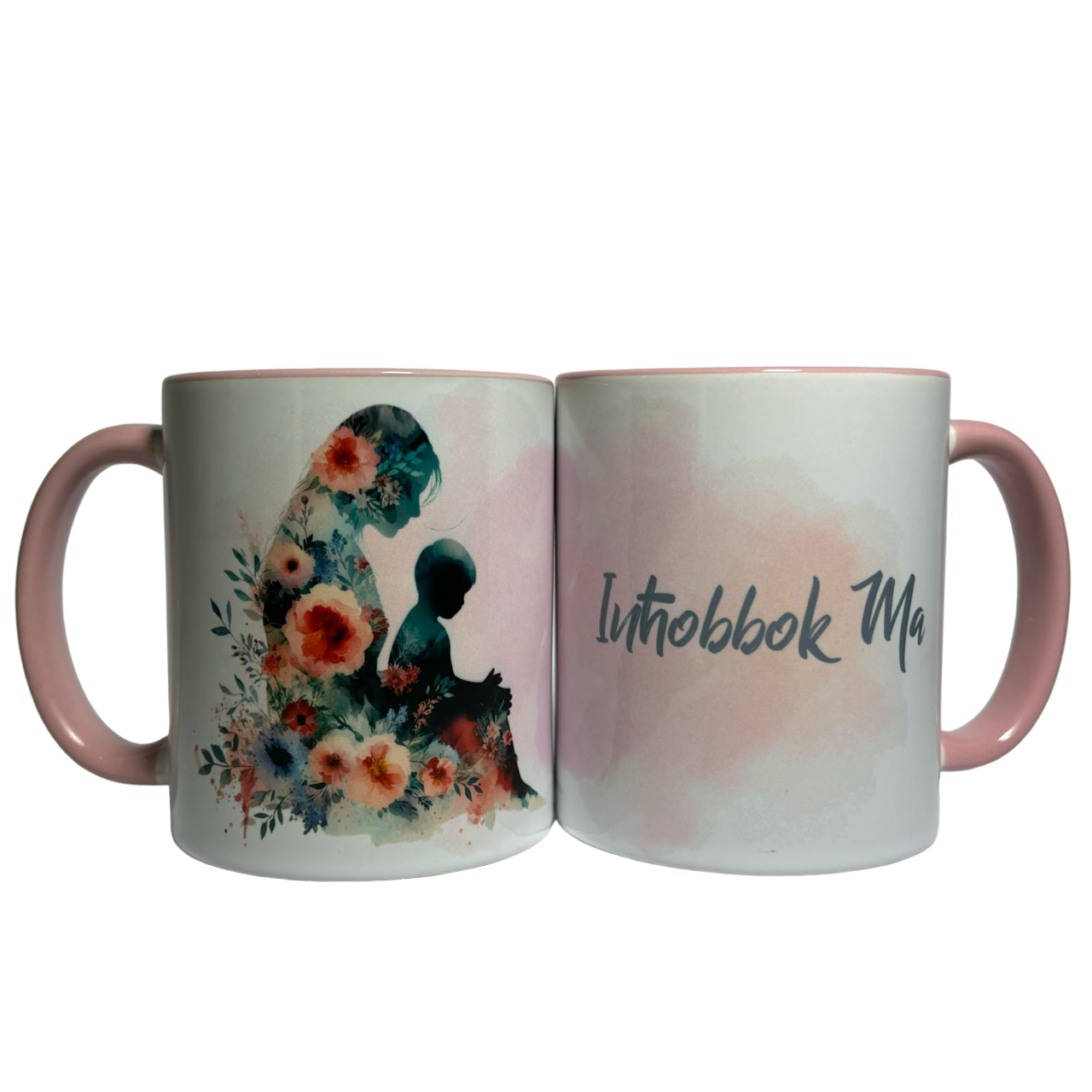 A Mug For Mum - Malti Inħobbok - Pink Inside + Handle