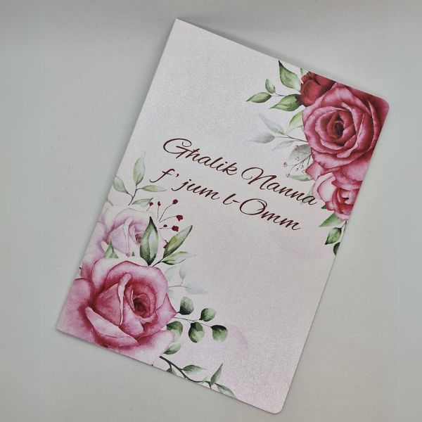 Cards - Għalik Ma f'Jum l-Omm/Għalik Nanna f'Jum l-Omm (Pink Rose) - Għalik Nanna f'Jum l-Omm
