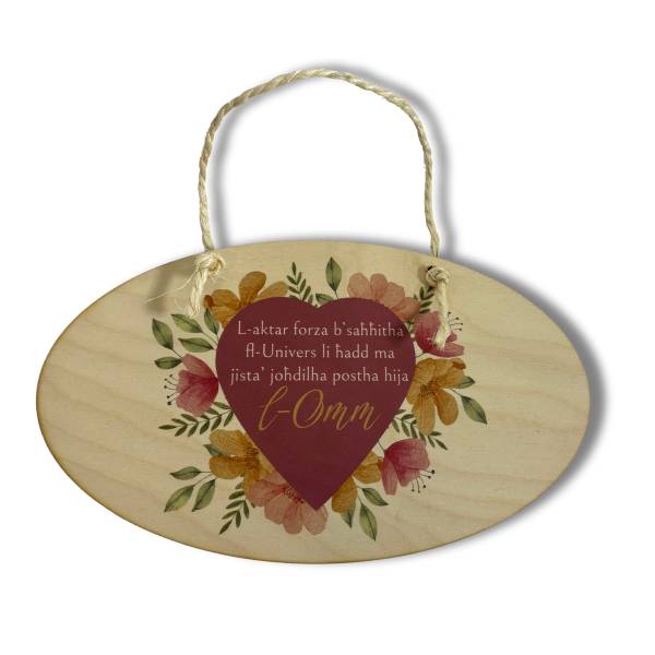 Hanging Decorative Wood Board for Mum in Maltese