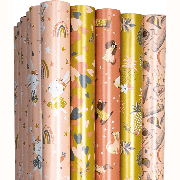 Covering - Gift Wrapping Paper Roll 70cm x 2m - Puppies