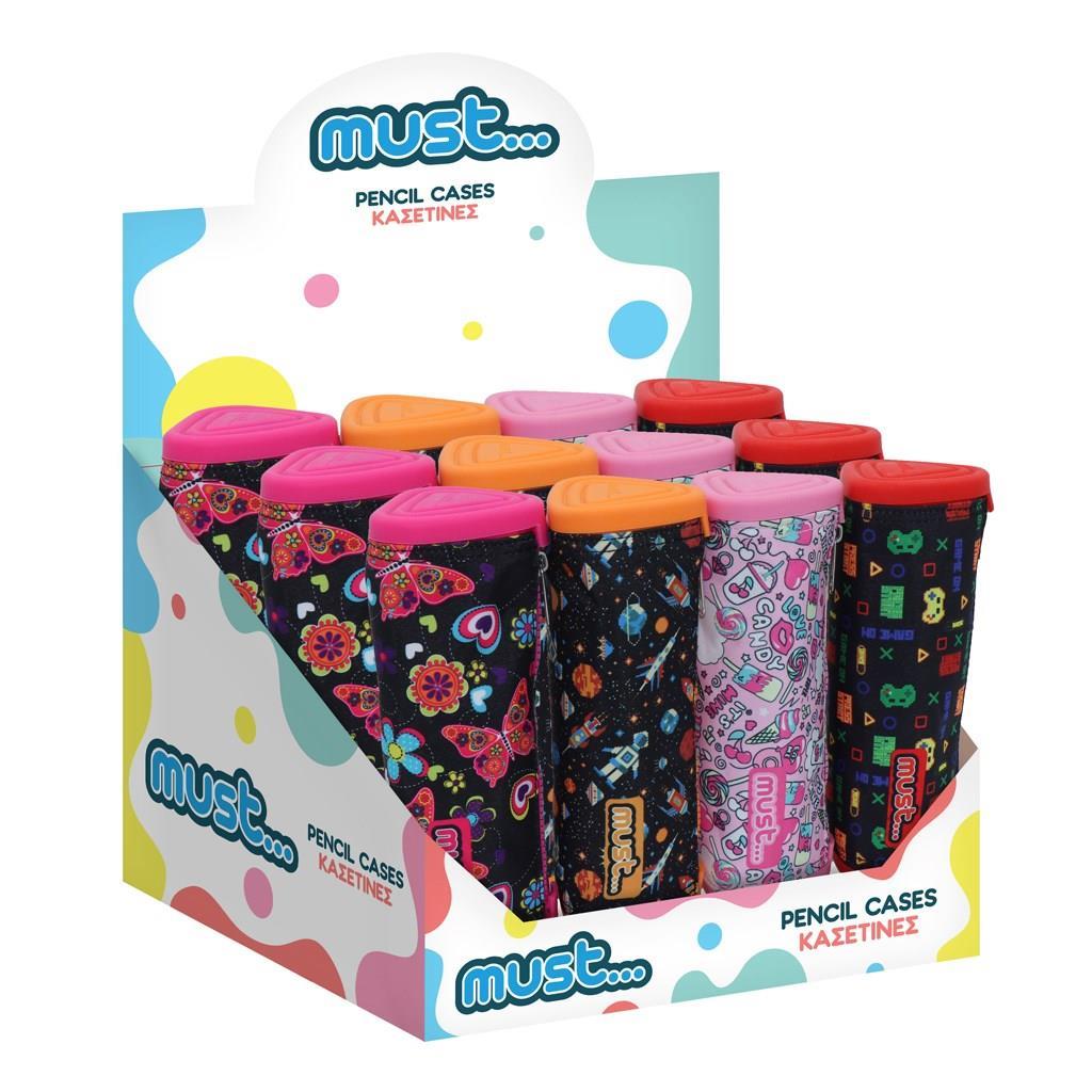 Pencil Cases - Triangular Silicone Pencil Case - (Must) - Space