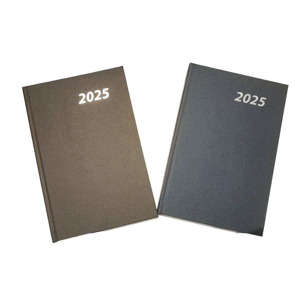 Notebooks/Diaries - A5 Slim Hardback Diary 2025 - Blue