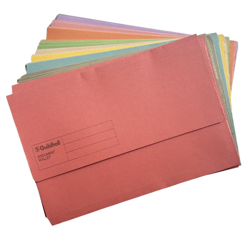 BULK DISCOUNT: Box Of 25 Cardboard Document Wallets - (Exacompta)