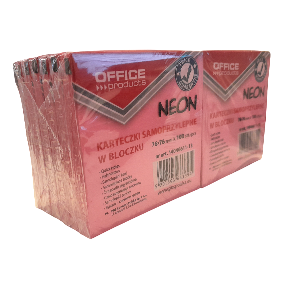 BULK DISCOUNT: Pack of 12 Neon Sticky Note Blocks - (Office)