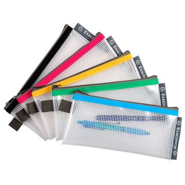 BULK DISCOUNT: Pack of 5 8 x 18cm Zip Folders (Exacompta)