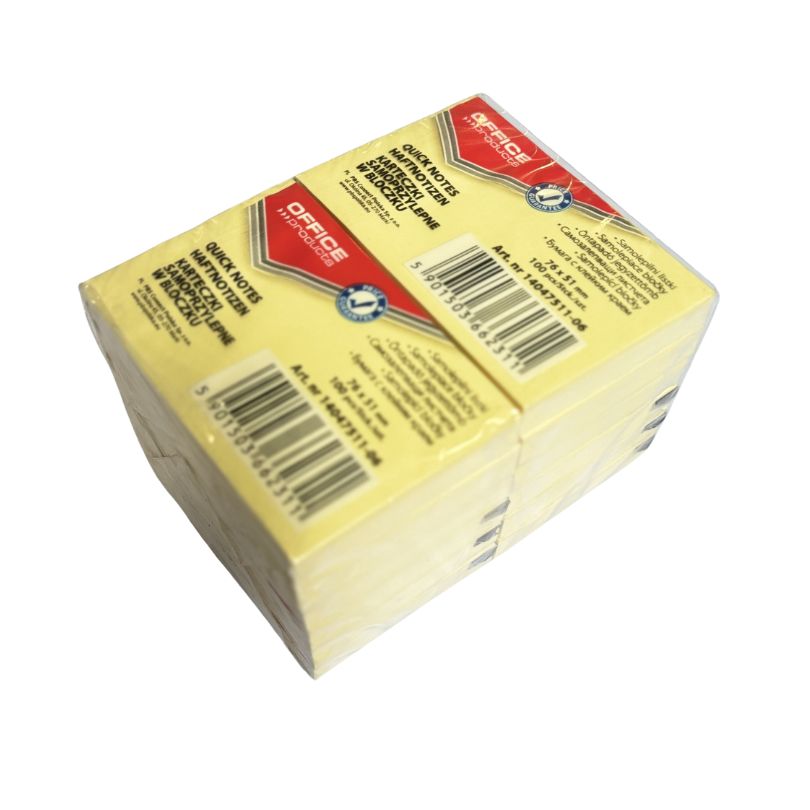 BULK DISCOUNT: Pack of 12 Sticky Note Blocks 76 x 51mm - (Office)