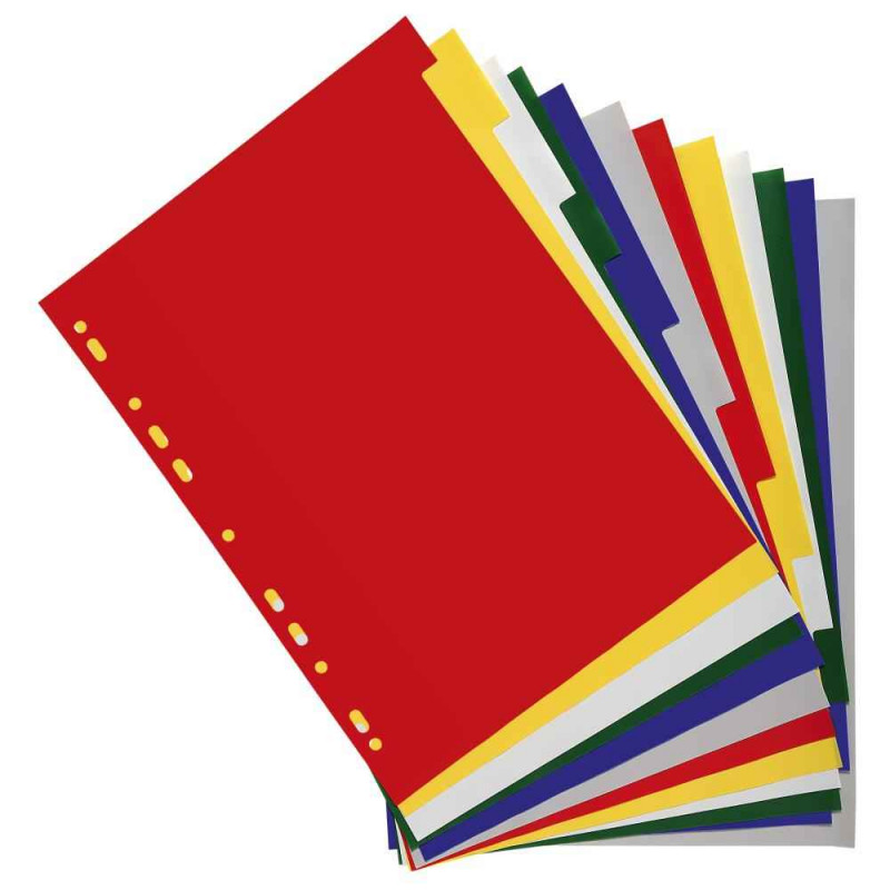 BULK DISCOUNT: Box with 50 Packets of 12 Plastic Dividers (Exacompta)