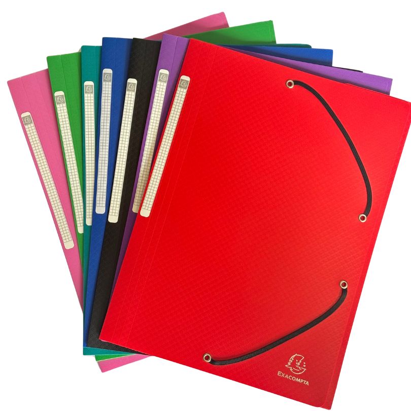 BULK DISCOUNT: Box of 10 Files with Elastic Closure (Exacompta)