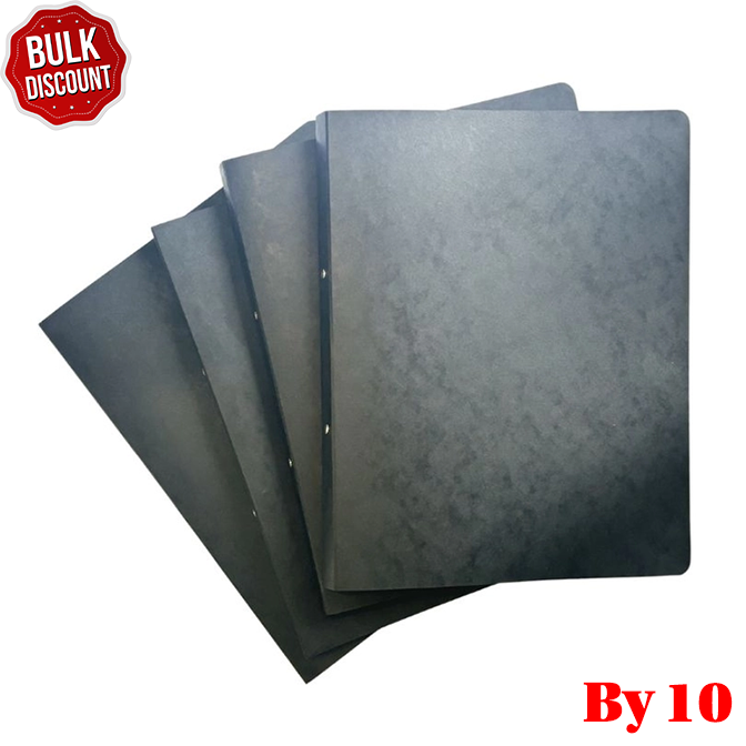 BULK DISCOUNT: Box of 10 Black 2-Ring Carton Files 20mm (Exacompta)