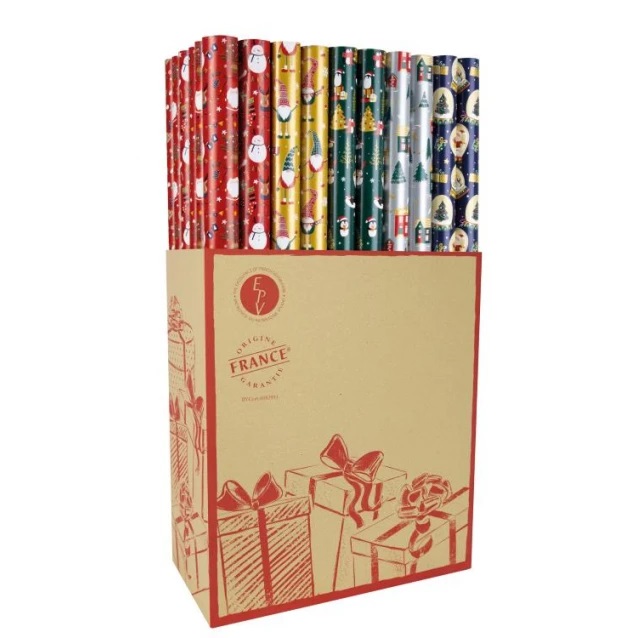 Covering - Christmas Wrapping Paper Roll 70cm x 2m (Enfants Noel) - Silver Houses