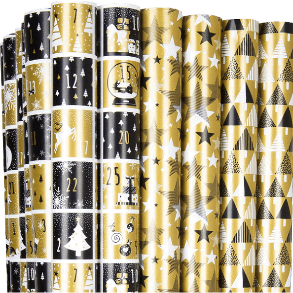 Covering - Christmas Wrapping Paper Roll 70cm x 2m (Noel Chic) - Trees