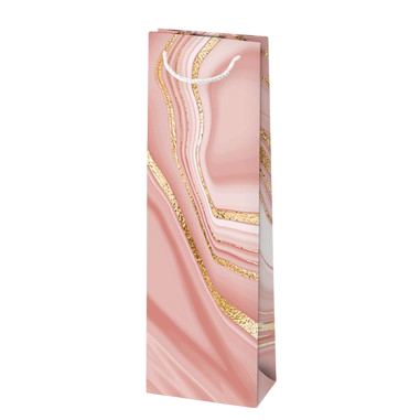 Gift Bags - Marble Wine Gift Bags - Pink and Gold