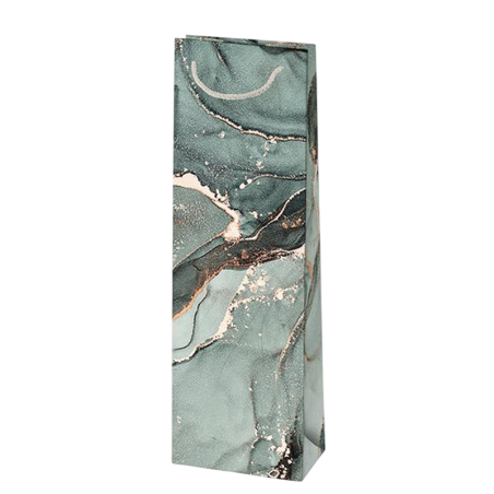 Gift Bags - Marble Wine Gift Bags - Light Green and Pink